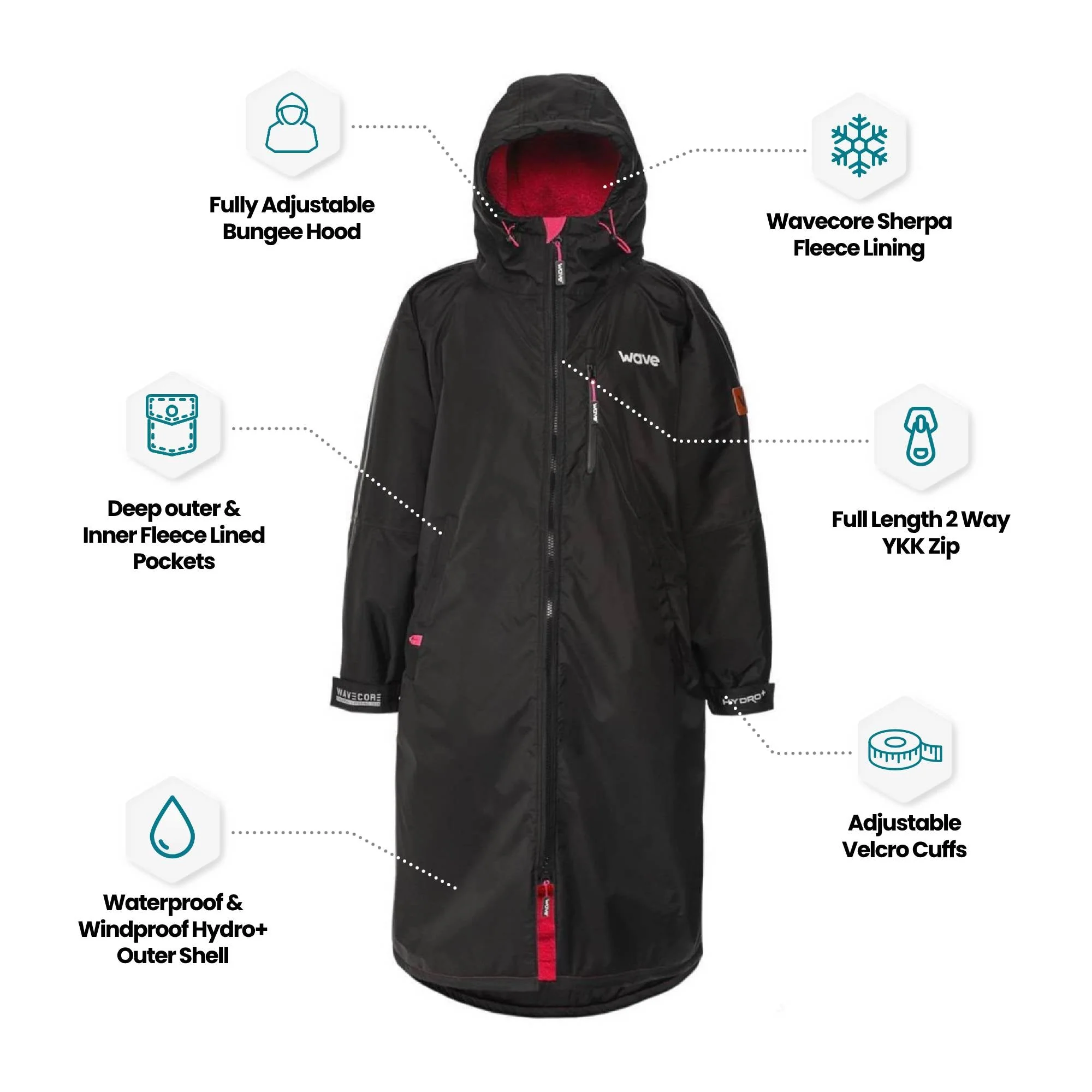 Fleece-Lined Hot Tub Changing Robe | Waterproof & Windproof | Unisex - Image 22