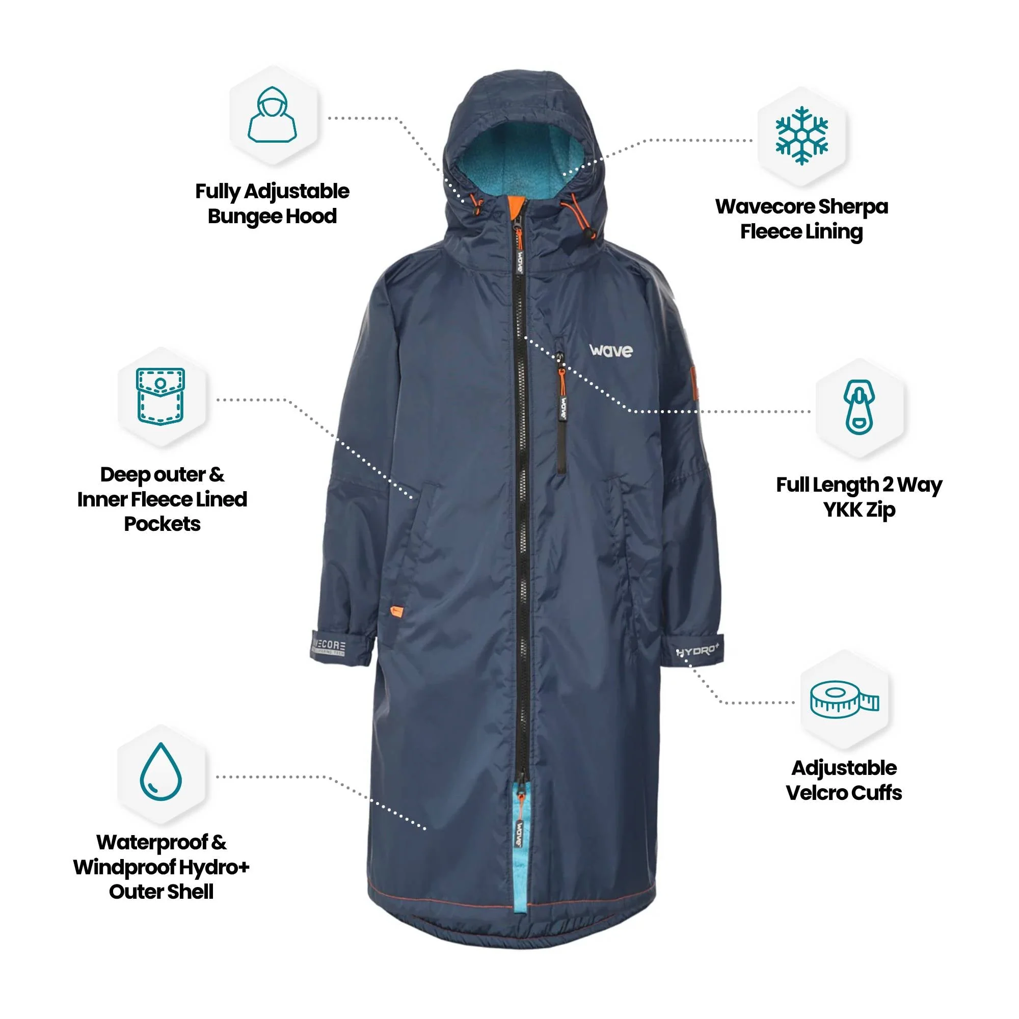 Fleece-Lined Hot Tub Changing Robe | Waterproof & Windproof | Unisex - Image 44